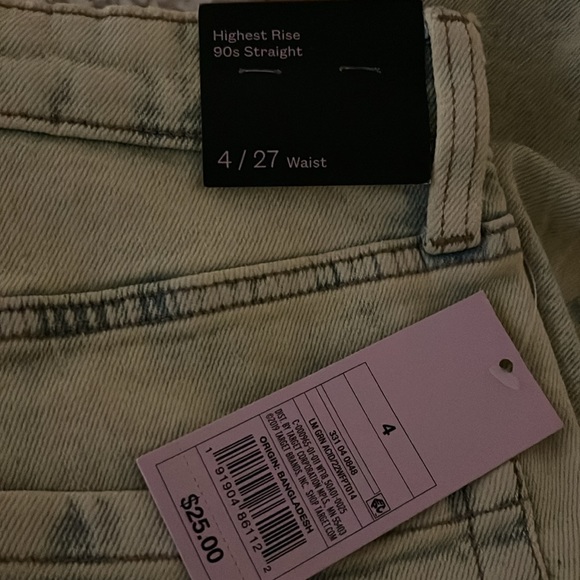 NWT ✅ WILD FABLE 💙 HIGHEST RISE 90s STRAIGHT LEG JEANS (Button Fly) - Picture 7 of 7